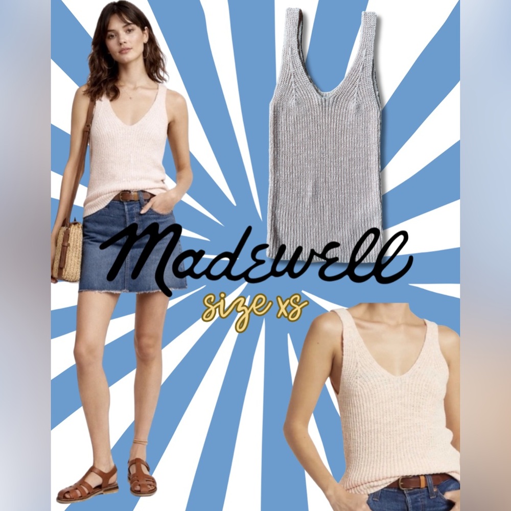 Madewell Women's Peach Knit Tank Top